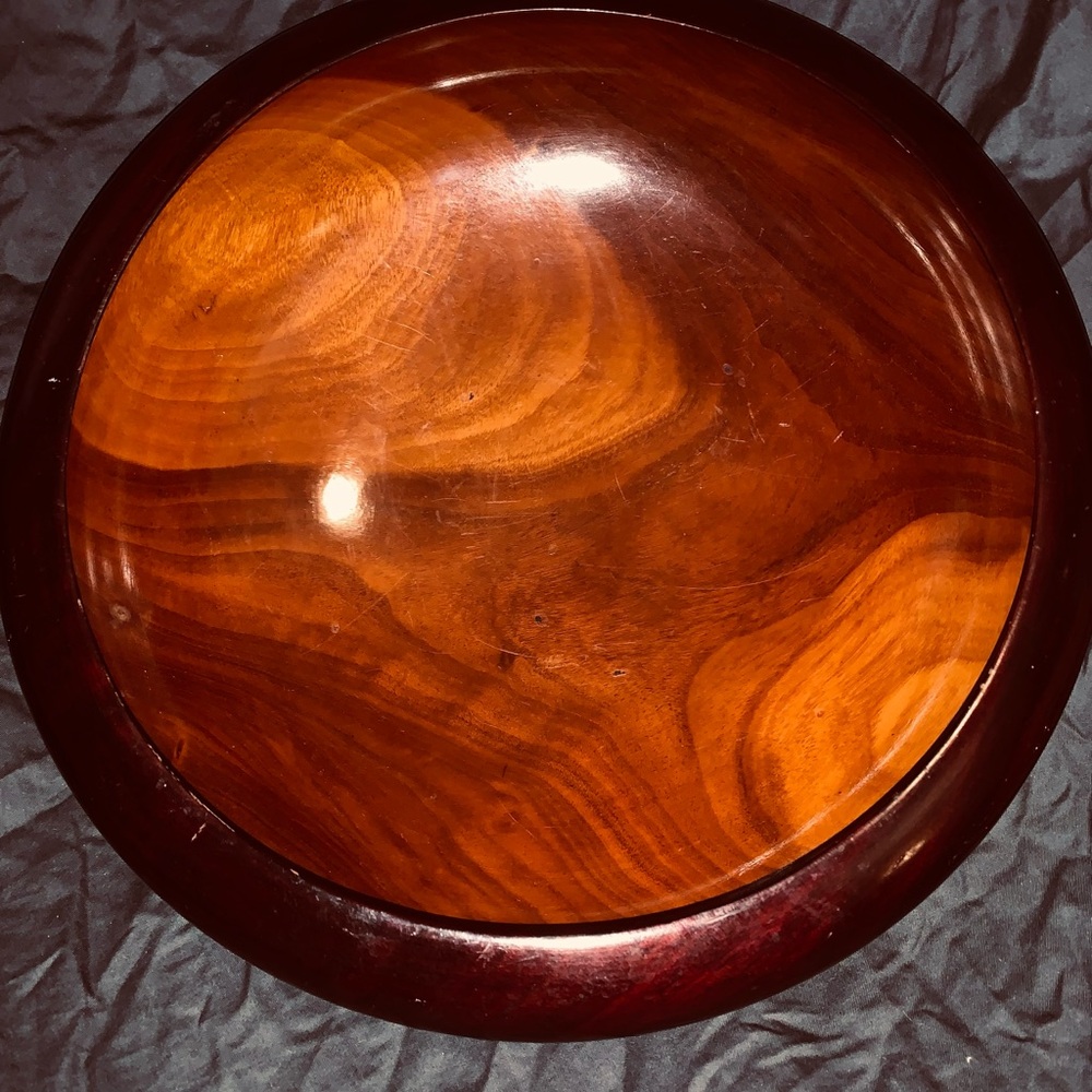 Round Wooden Teak Decorative Bowl